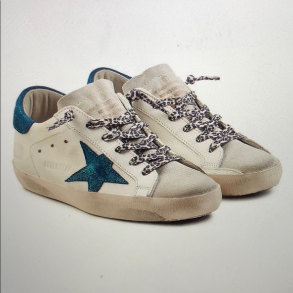 golden goose with leopard laces
